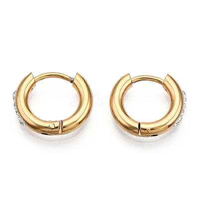 201 Stainless Steel Huggie Hoop Earrings STAS-S079-162A-G-1
