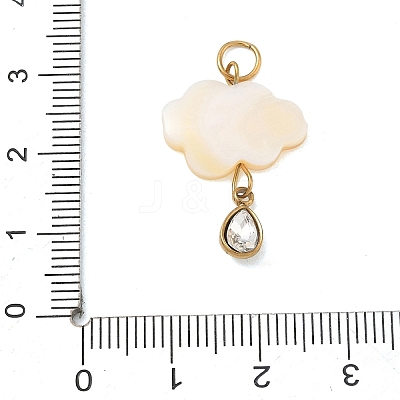 304 Stainless Steel Acrylic Pendants RB-CBA4D1F-13G-B-1