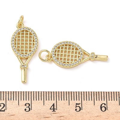 Brass Micro Pave Cubic Zirconia Pendants KK-D502-23A-G-1
