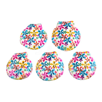 Printed Natural Freshwater Shell Big Pendants SHEL-N032-235-05-1