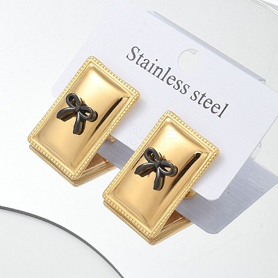 304 Stainless Steel Acrylic Stud Earrings for Women LS-STAS-Z117-06G-1