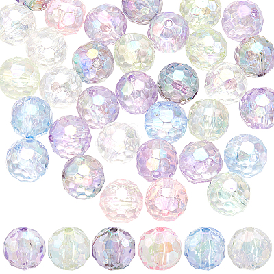 40Pcs Transparent Acrylic Beads MACR-SC0001-54-1