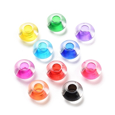 Transparent Acrylic European Beads TACR-P009-C01-1