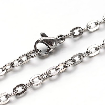 Tarnish Resistant 304 Stainless Steel Cable Chains Necklaces NJEW-O058-12P-1