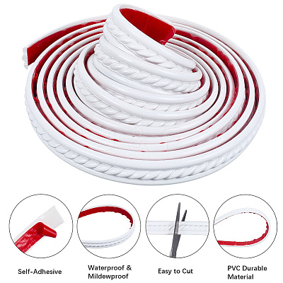 PVC Self-Adhesive Flexible Molding Trim AJEW-WH20064-72-1