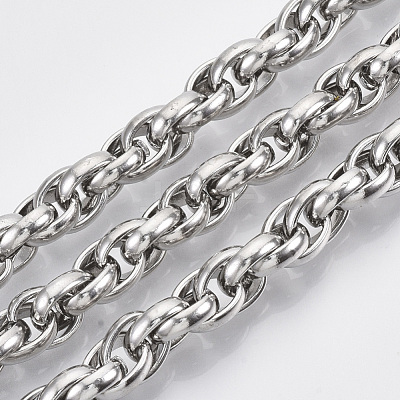 Tarnish Resistant 304 Stainless Steel Rope Chains STAS-R100-28-1
