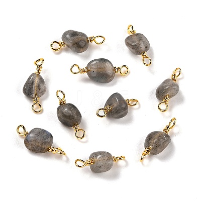 Natural Labradorite Links Connectors G-K316-02C-G-RS-1
