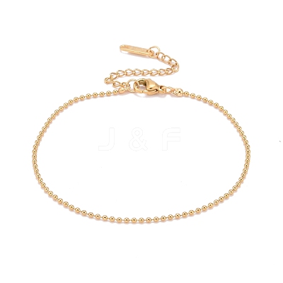 PVD Vacuum Plating 304 Stainless Steel Ball Chains Bracelets BJEW-JB06270-1