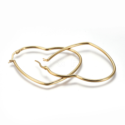 201 Stainless Steel Hoop Earrings EJEW-A052-12B-1