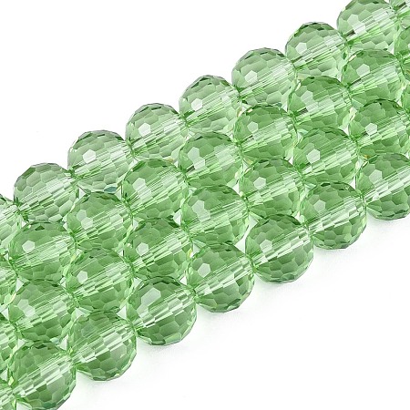 Transparent Glass Bead Strands GLAA-R095-8mm-28-1