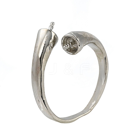 Brass Finger Cup Peg Ring Settings KK-L184-54P-1