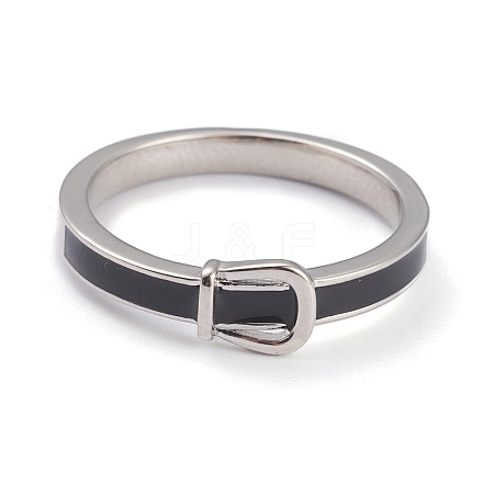 Brass Enamel Finger Rings RJEW-J074-04P-B-1
