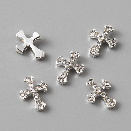 Alloy Rhinestone Cabochons MRMJ-WH0079-50S-1