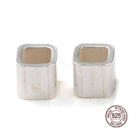 925 Sterling Silver Tube Beads STER-P053-07A-S-1