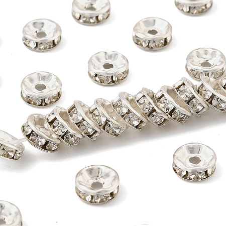 Iron Crystal Rhinestone Spacer Beads RB-A009-8MM-S-1