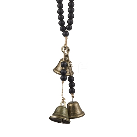 Iron Witch Bell & Alloy Key Pendant Decorations KEYC-JKC00884-1