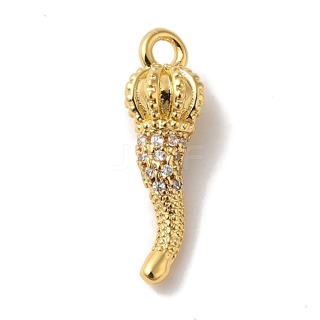 Rack Plating Brass Micro Pave Cubic Zirconia Pendant KK-A229-03A-G-1