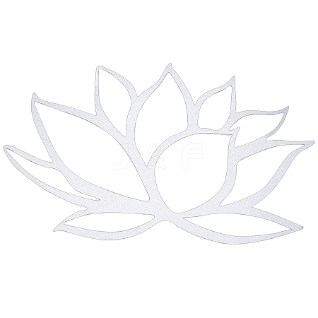 Iron Metal Lotus Wall Art Decor DJEW-WH0015-28-1