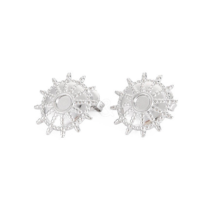 304 Stainless Steel Stud Earring Findings STAS-N097-236P-1