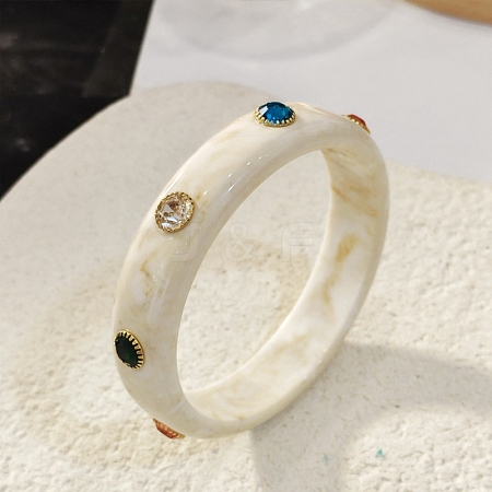 Resin Bangles for Women BJEW-P357-04G-1