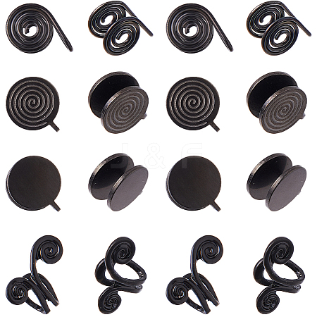 16Pcs 4 Styles Alloy & 304 Stainless Steel Cuff Earrings EJEW-HS0001-17-1