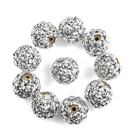 10Pcs Opaque Acrylic Beads OACR-YW0003-35B-1