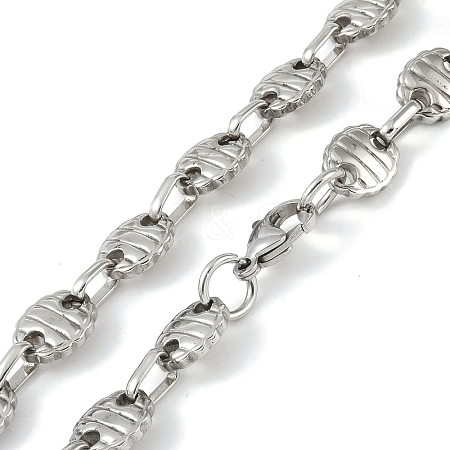 Non-Tarnish 201 Stainless Steel Chain Necklaces NJEW-I127-04P-1