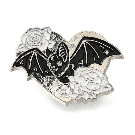 Black Bat Enamel Pins JEWB-A027-01C-1