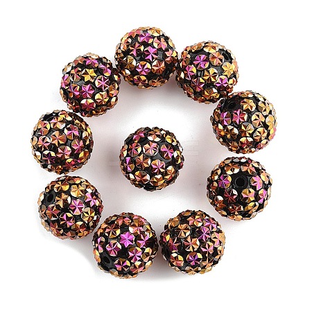 10Pcs Opaque Acrylic Beads OACR-YW0003-35C-1