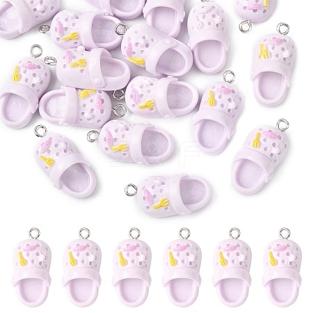 20Pcs Opaque Resin Pendants RESI-YW0005-49E-1