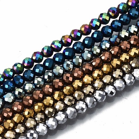 Electroplate Non-magnetic Synthetic Hematite Beads Strands G-T114-60A-1