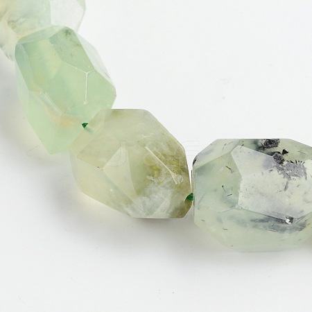 Nuggets Natural Prehnite Beads Strands G-D770-08-1