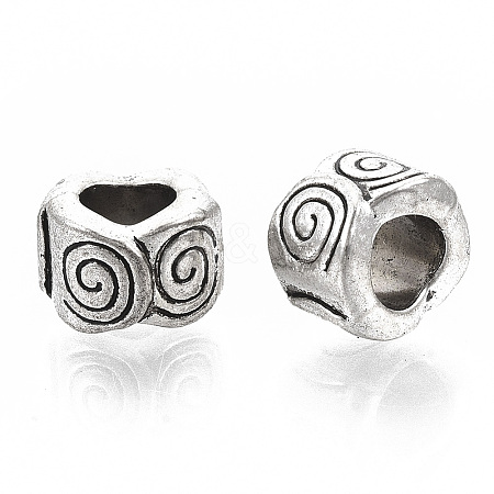 Tibetan Style Alloy European Beads TIBE-S320-081AS-LF-1