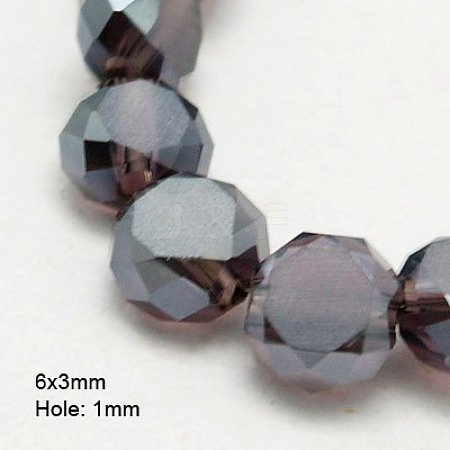 Electroplate Glass Beads X-EGLA-D028-12-1