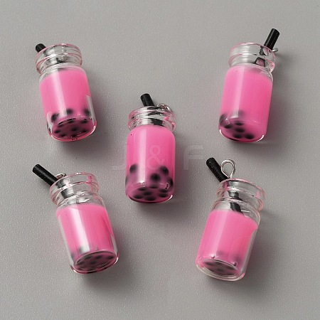 Transparent Resin Pendants FIND-WH0110-378-1