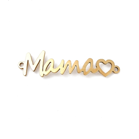 Mother's Day 201 Stainless Steel Connector Charms X-STAS-F316-38G-1