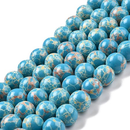 Synthetic Imperial Jasper Beads Strands G-E568-01C-05-1