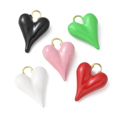 Brass Enamel Pendants KK-P290-04G-1