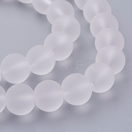 Baking Paint Transparent Glass Bead Strands X-GLAA-S031-12mm-13-1