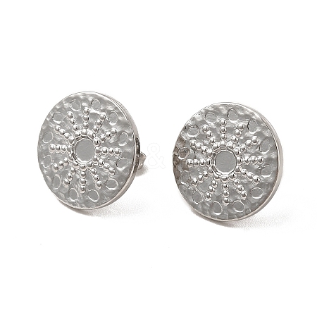 304 Stainless Steel Stud Earring Cabochon Settings EJEW-I281-11P-1