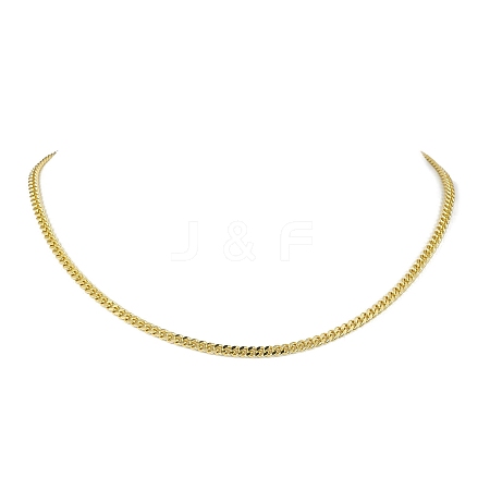 Brass Curb Chain Necklaces NJEW-JN04747-1