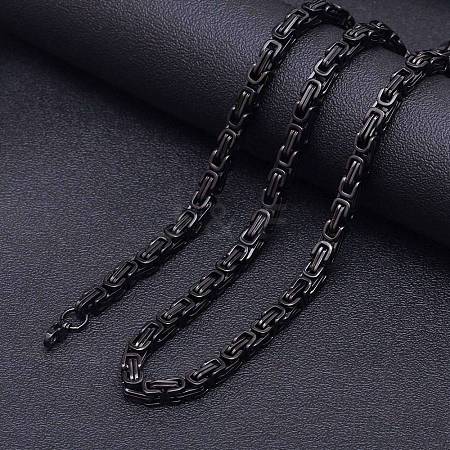 Stainless Steel Byzantine Chain Necklaces for Men FS-WG56795-92-1