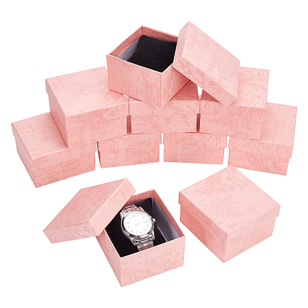 Square Cardboard Watch Storage Boxes CON-WH0104-05D-1