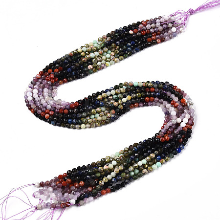 Natural & Synthetic Mixed Gemstone Beads Strands G-D080-A01-01-31-1