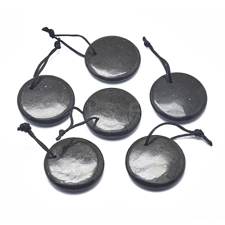 Natural Shungite Pendants G-F675-18-1