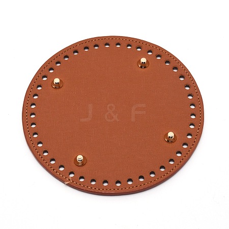 PU Leather Flat Round Bottom FIND-WH0066-38B-1