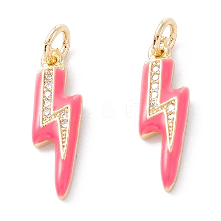 Brass Micro Pave Clear Cubic Zirconia Pendants LS-ZIRC-A019-12G-G-1
