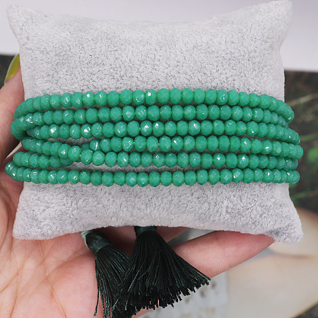 Glass Beads Wrap Bracelets for Women UZ4087-5-1