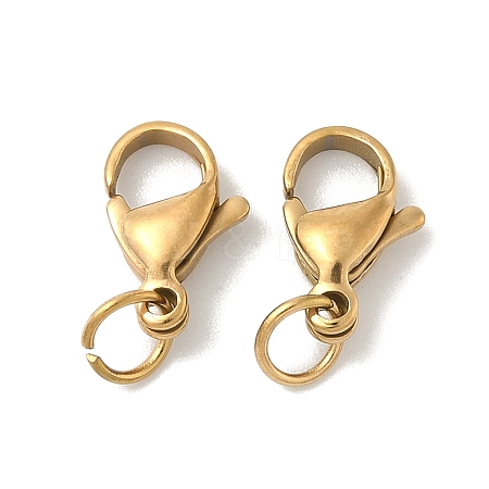 304 Stainless Steel Lobster Claw Clasps STAS-B166-01G-1