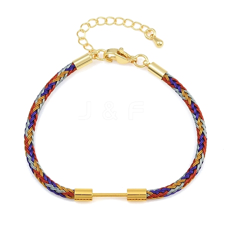 Braided Steel Wire Bracelet Making KK-CBA6056-03C-G-1